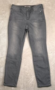 Athleta Womens Gray Skinny Jeans Mid Rise Stretch Denim Pants Size 8 RN 54023